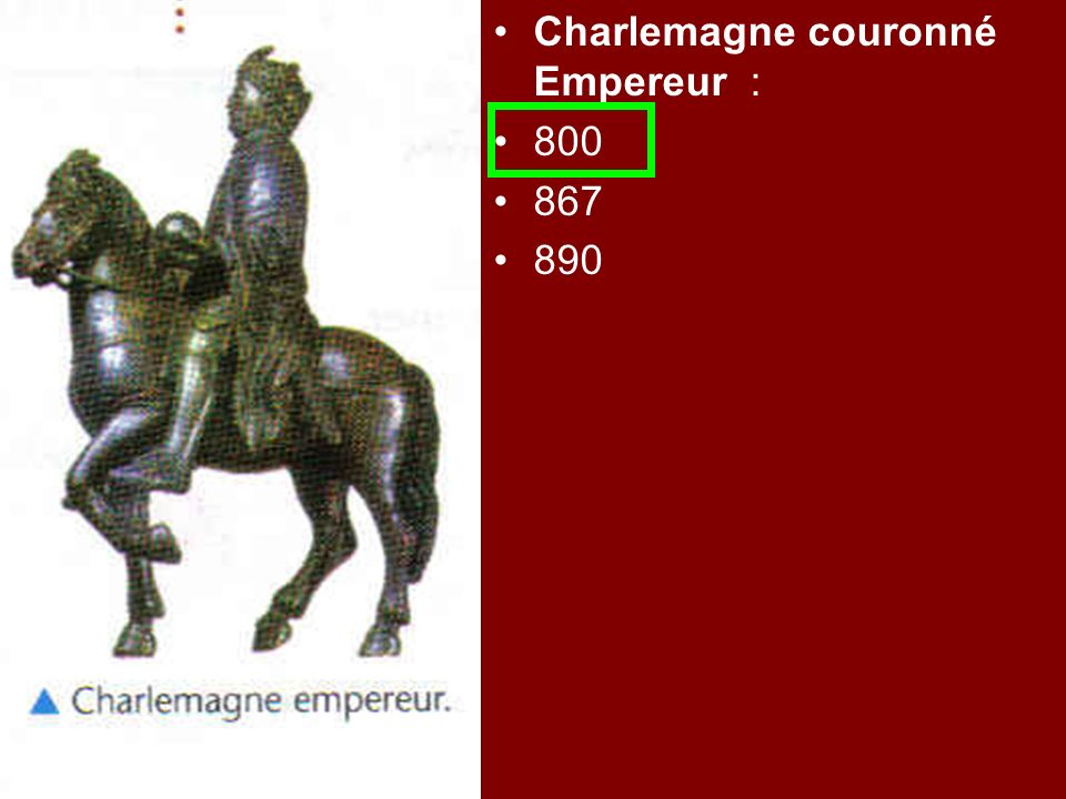 Charlemagne couronné Empereur :