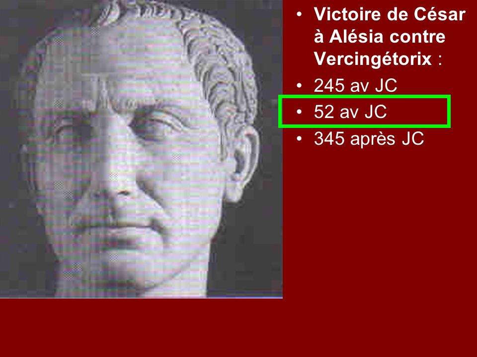 Victoire de César à Alésia contre Vercingétorix :
