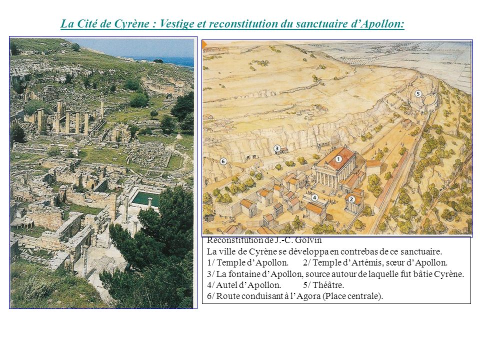 La Cité de Cyrène : Vestige et reconstitution du sanctuaire d’Apollon: