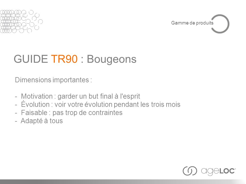 GUIDE TR90 : Bougeons Dimensions importantes :