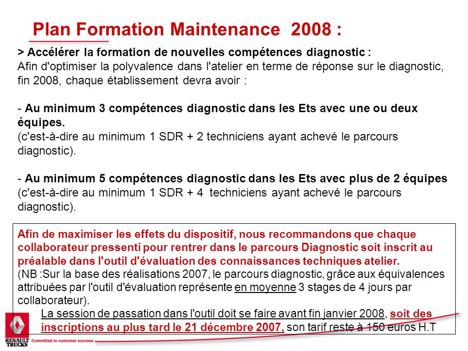 Plan Formation Maintenance 2008 :