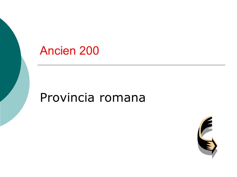 Ancien 200 Provincia romana