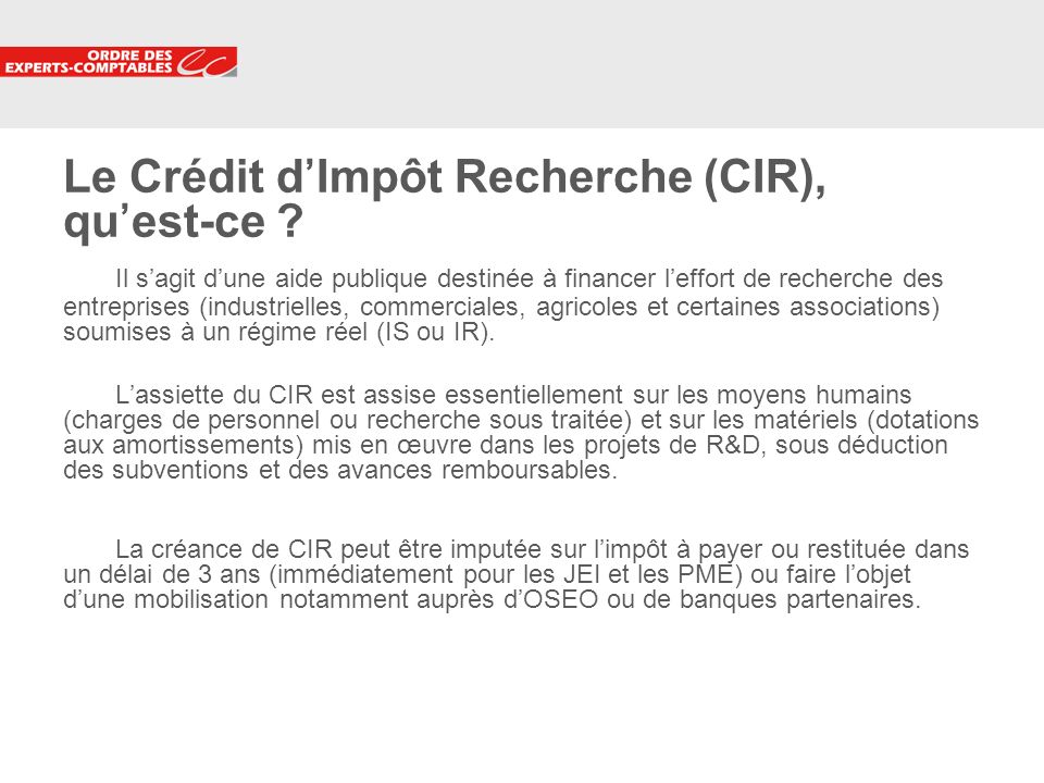 Le Crédit d’Impôt Recherche (CIR), qu’est-ce