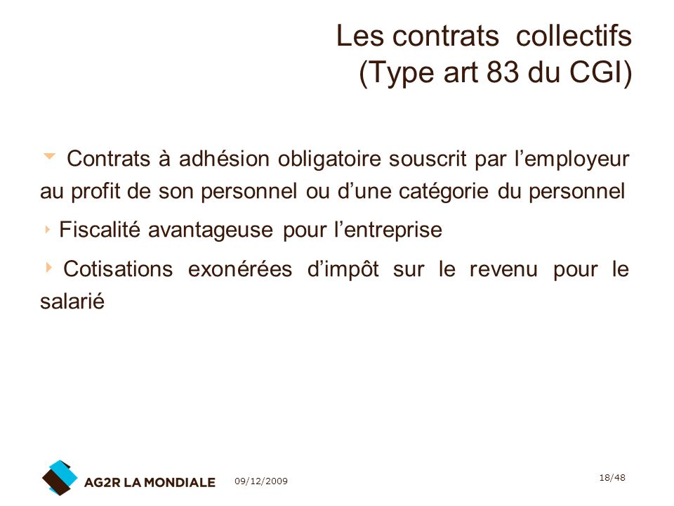 Les contrats collectifs (Type art 83 du CGI)