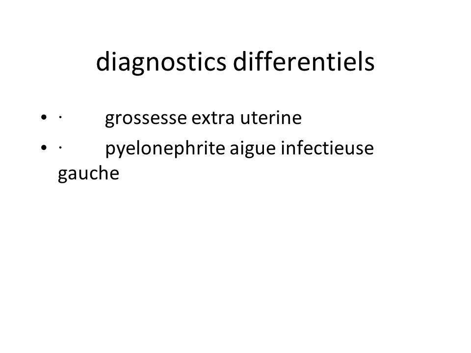 diagnostics differentiels
