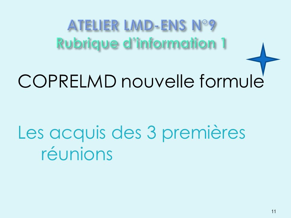 ATELIER LMD-ENS N°9 Rubrique d’information 1