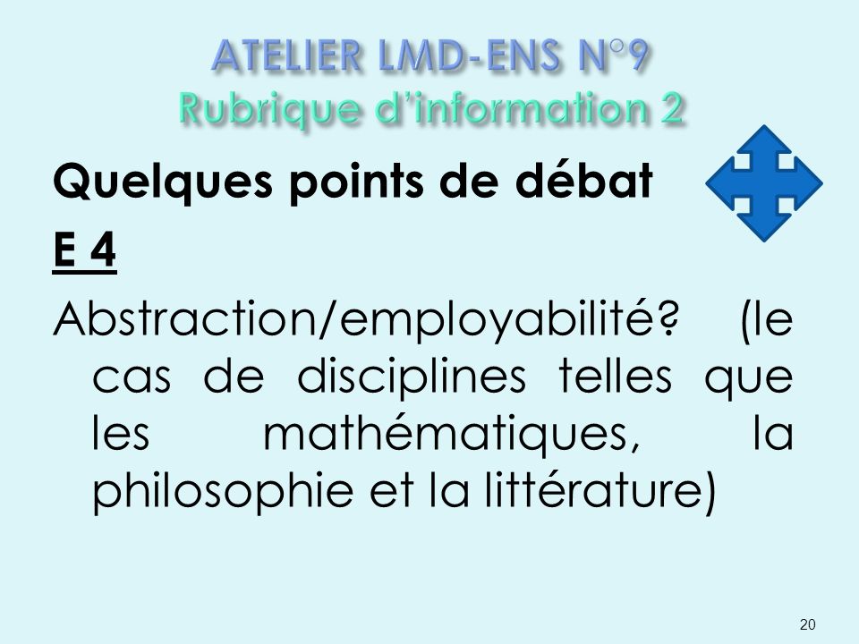 ATELIER LMD-ENS N°9 Rubrique d’information 2