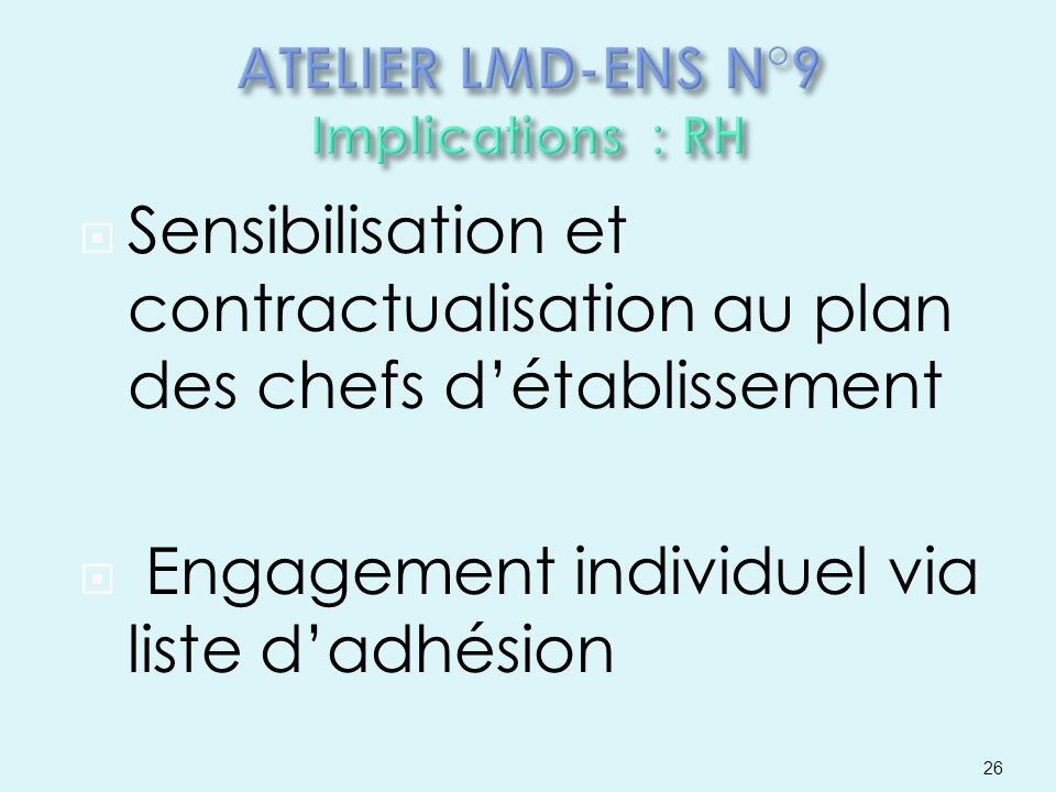 ATELIER LMD-ENS N°9 Implications : RH