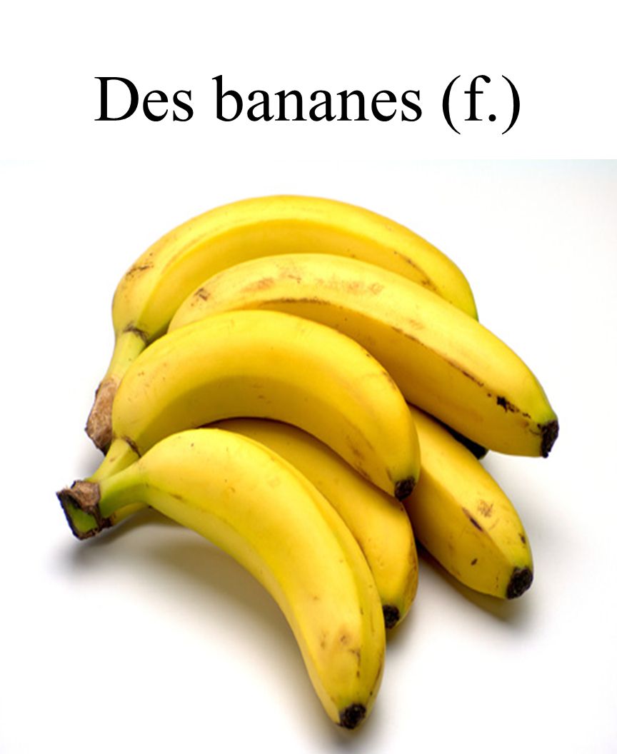 CHAPITRE 8 LES ALIMENTS Des bananes (f.) 3/25/2017 Madame Craven