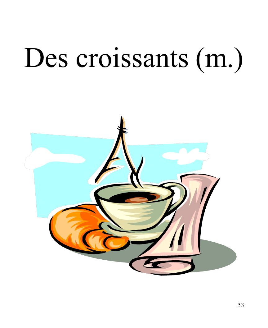 CHAPITRE 8 LES ALIMENTS 3/25/2017 Des croissants (m.) Madame Craven