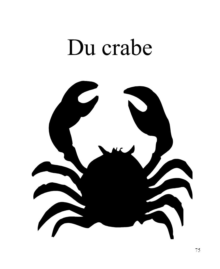 CHAPITRE 8 LES ALIMENTS 3/25/2017 Du crabe Madame Craven