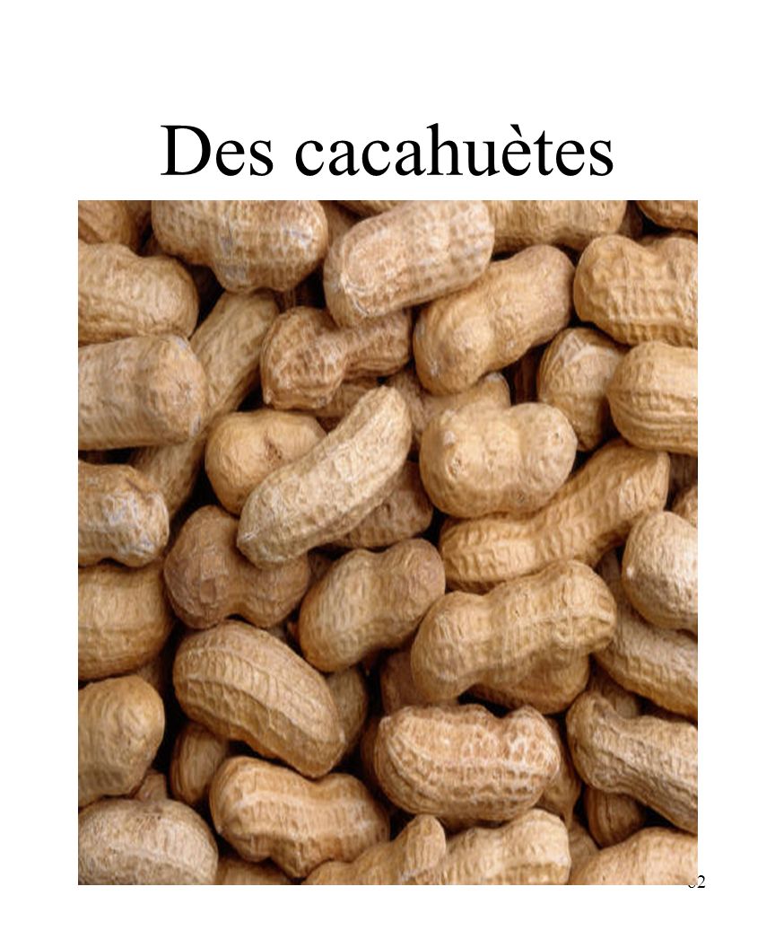CHAPITRE 8 LES ALIMENTS 3/25/2017 Des cacahuètes Madame Craven