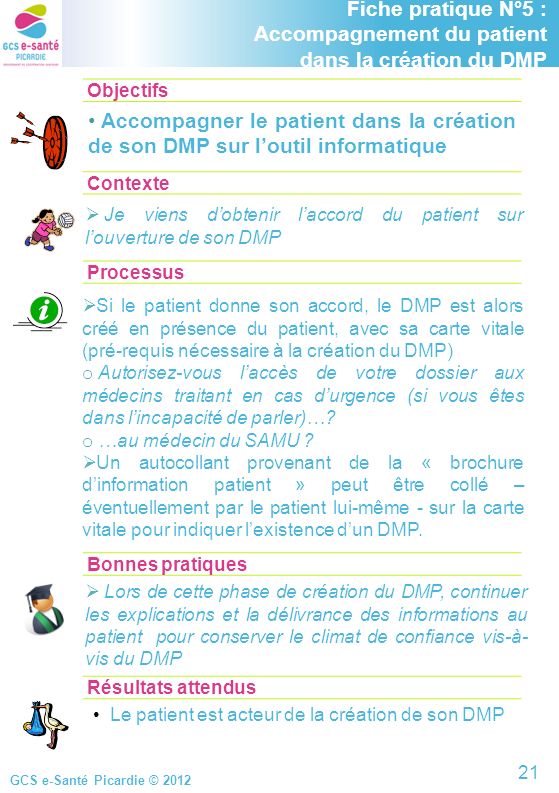 Fiche pratique N°5 : Accompagnement du patient dans la création du DMP