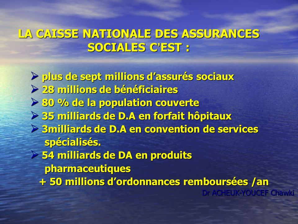 LA CAISSE NATIONALE DES ASSURANCES SOCIALES C’EST :