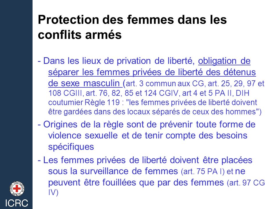 Protection des femmes dans les conflits armés