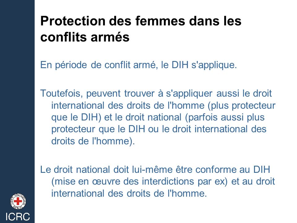 Protection des femmes dans les conflits armés
