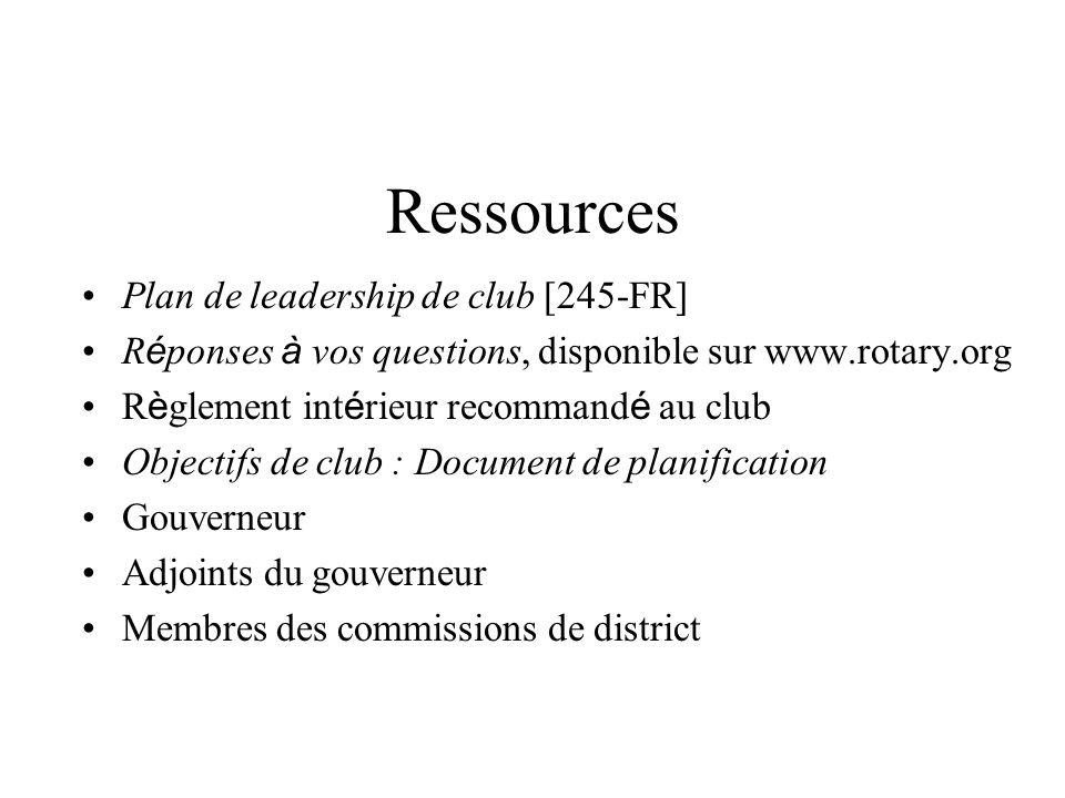 Ressources Plan de leadership de club [245-FR]