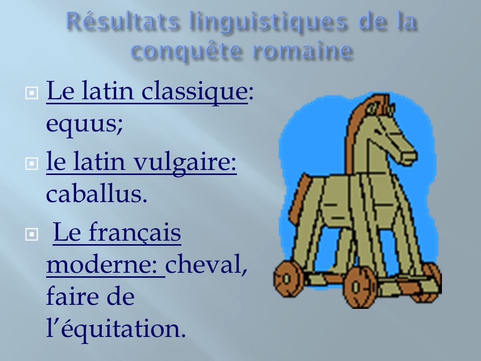 Résultats linguistiques de la conquête romaine