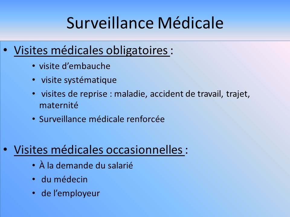 Surveillance Médicale