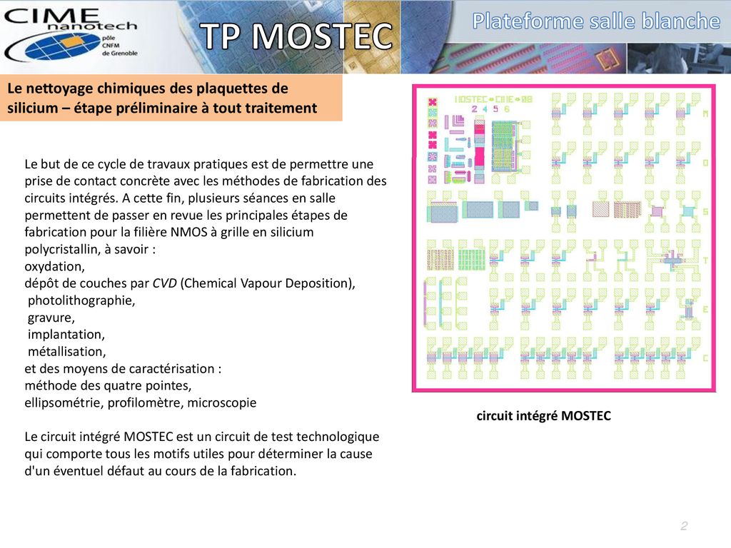 Travail Pratique De Technologie Microelectronique Ppt Telecharger