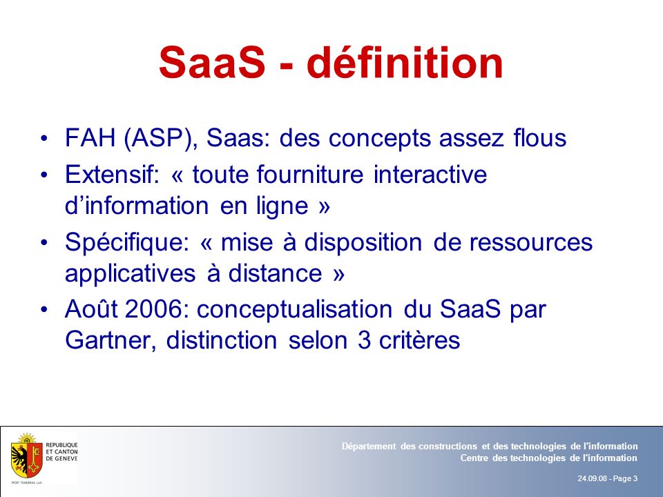 SaaS - définition FAH (ASP), Saas: des concepts assez flous