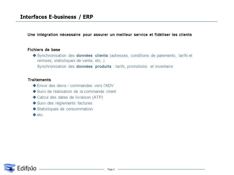 Interfaces E-business / ERP