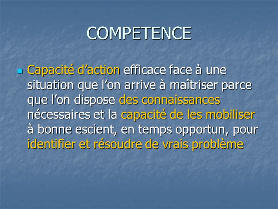 COMPETENCE