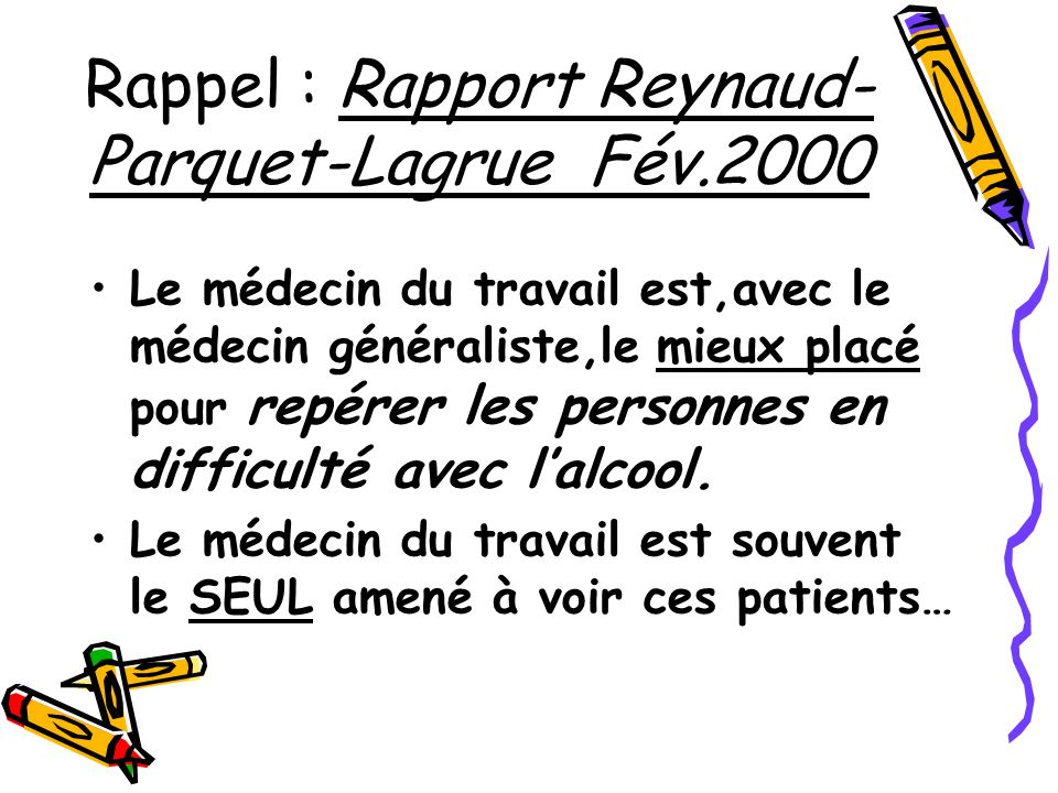 Rappel : Rapport Reynaud-Parquet-Lagrue Fév.2000