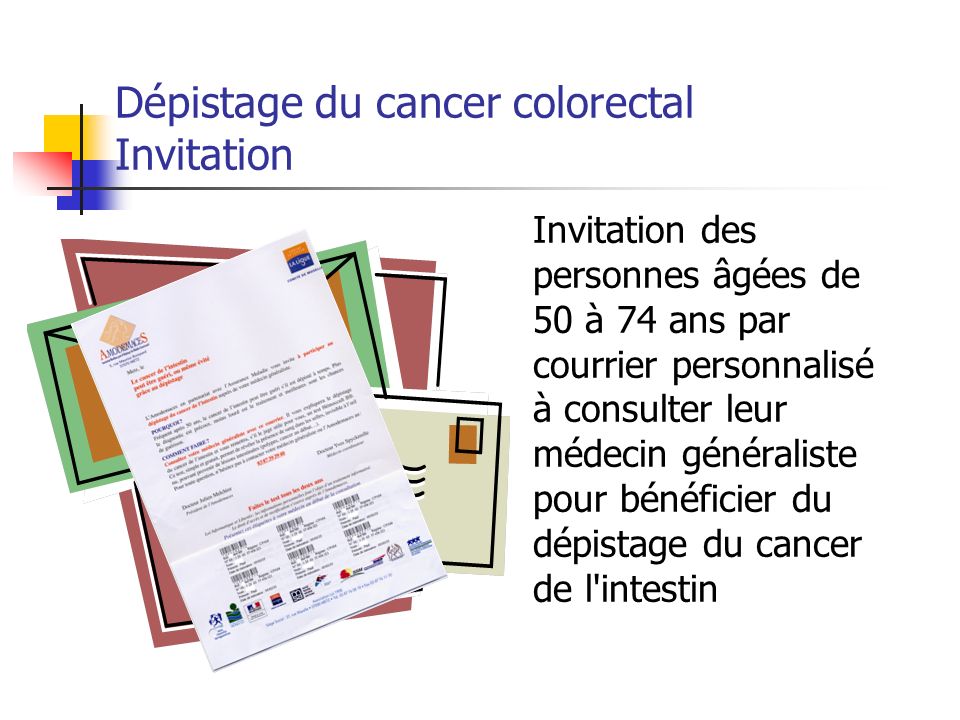 Dépistage du cancer colorectal Invitation