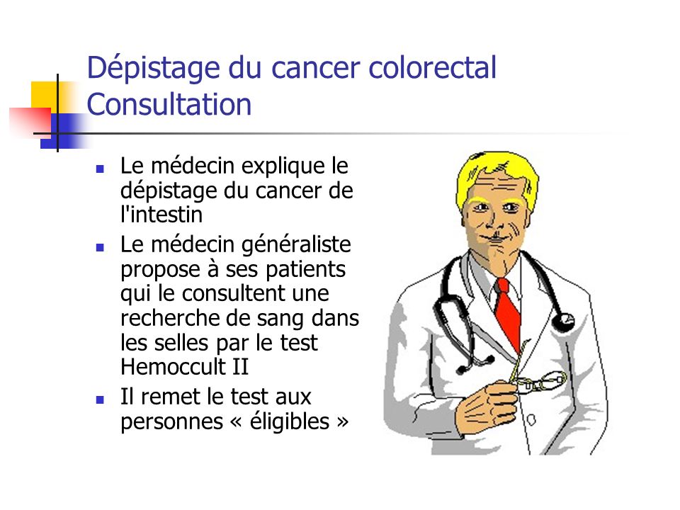 Dépistage du cancer colorectal Consultation