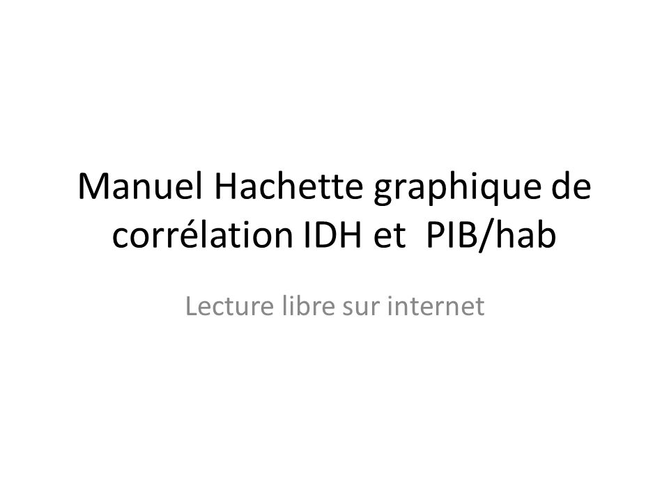 Manuel Hachette graphique de corrélation IDH et PIB/hab