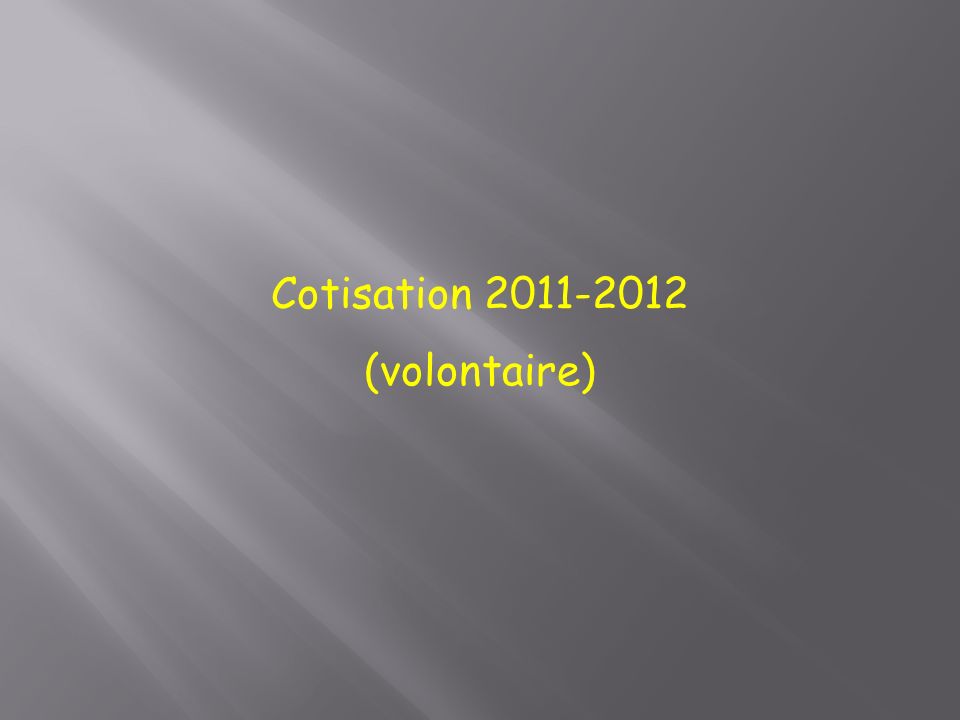 Cotisation (volontaire)