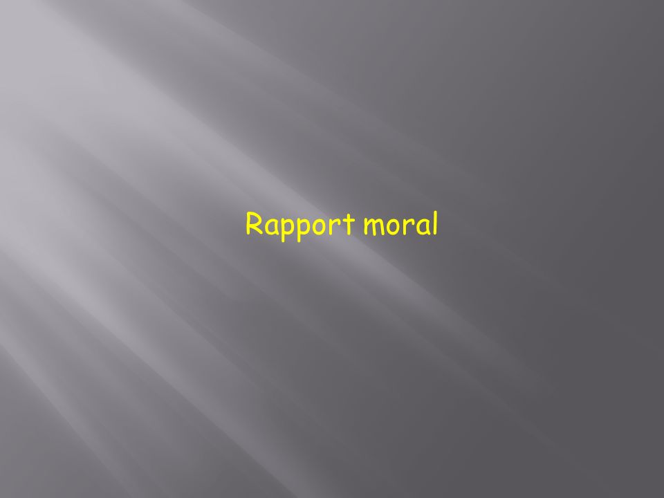 Rapport moral