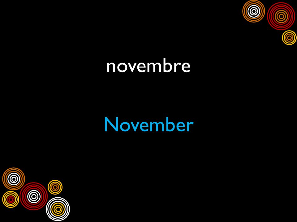 novembre November