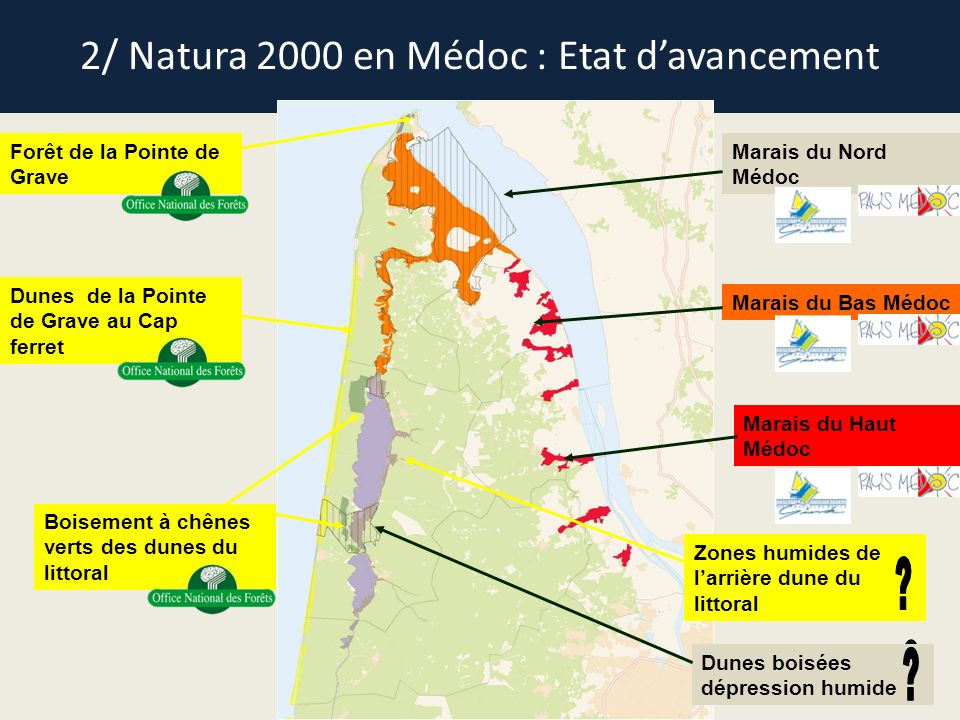 2/ Natura 2000 en Médoc : Etat d’avancement