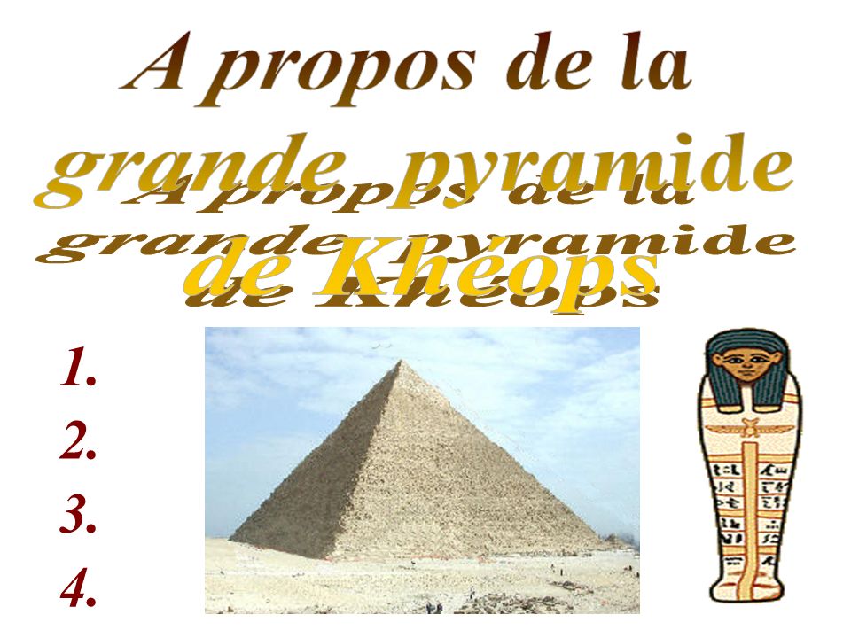 A propos de la grande pyramide de Khéops