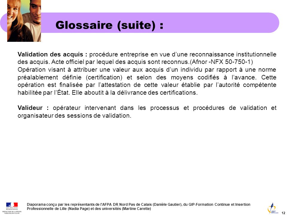 Glossaire (suite) :