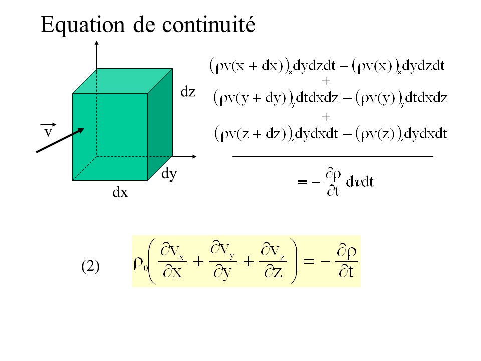 Equation de continuité