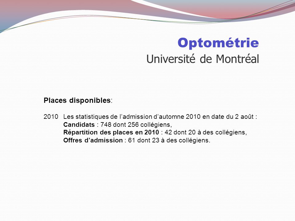 Optométrie Université de Montréal
