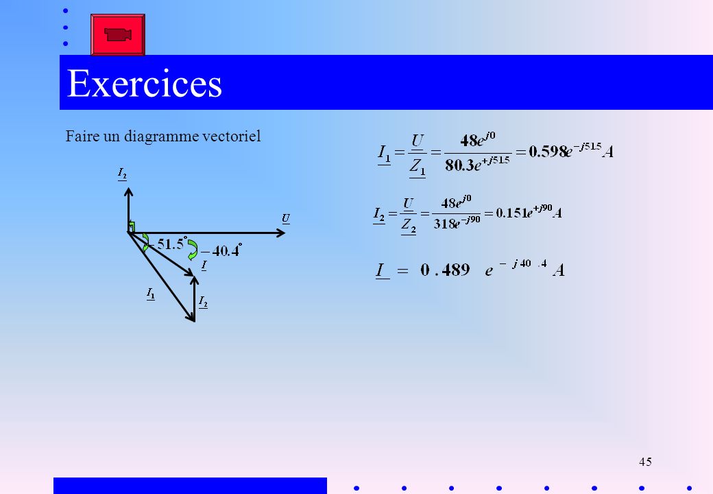 Exercices Faire un diagramme vectoriel