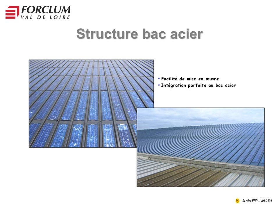 Structure bac acier