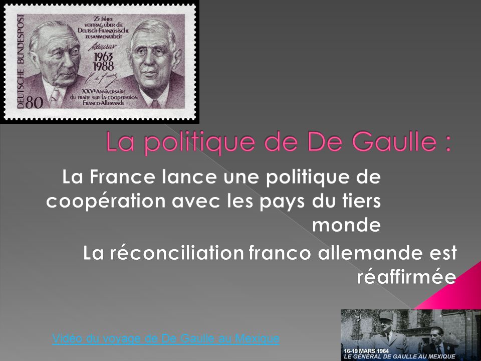 La politique de De Gaulle :