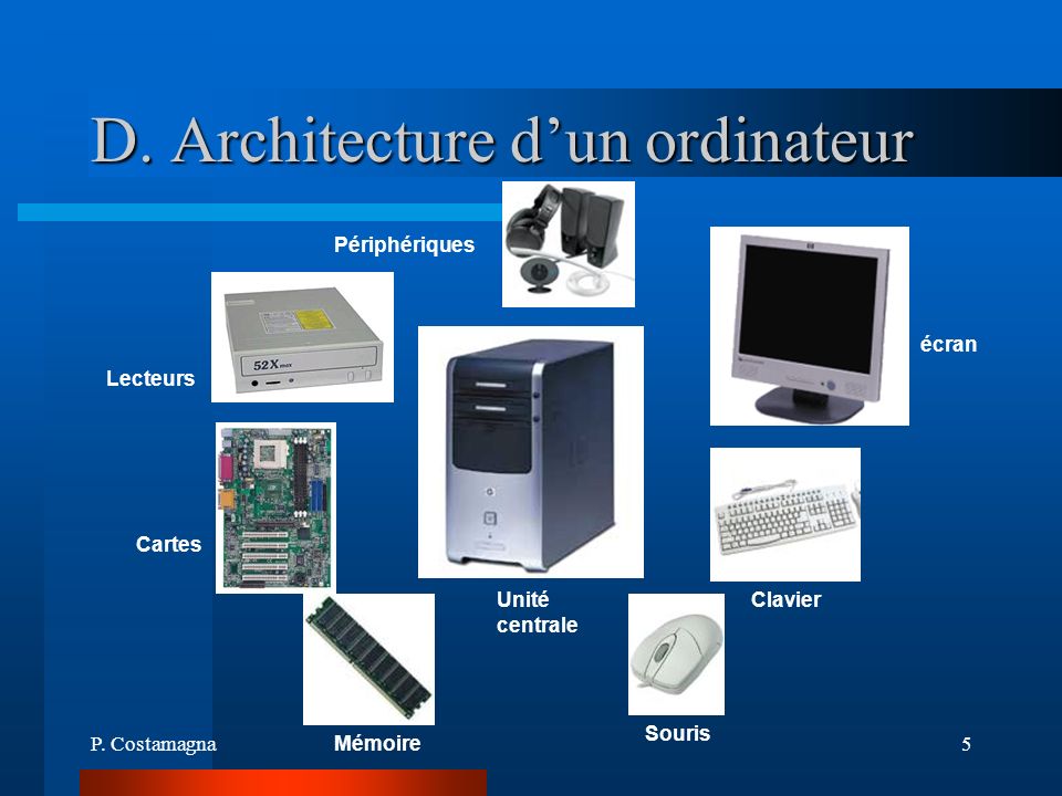 D. Architecture d’un ordinateur
