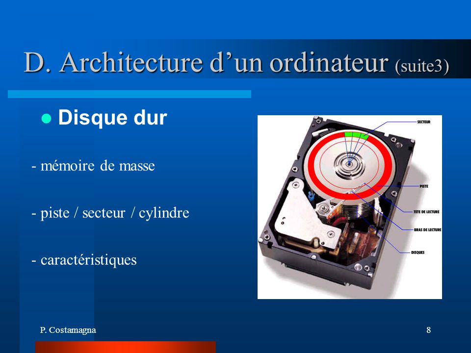 D. Architecture d’un ordinateur (suite3)
