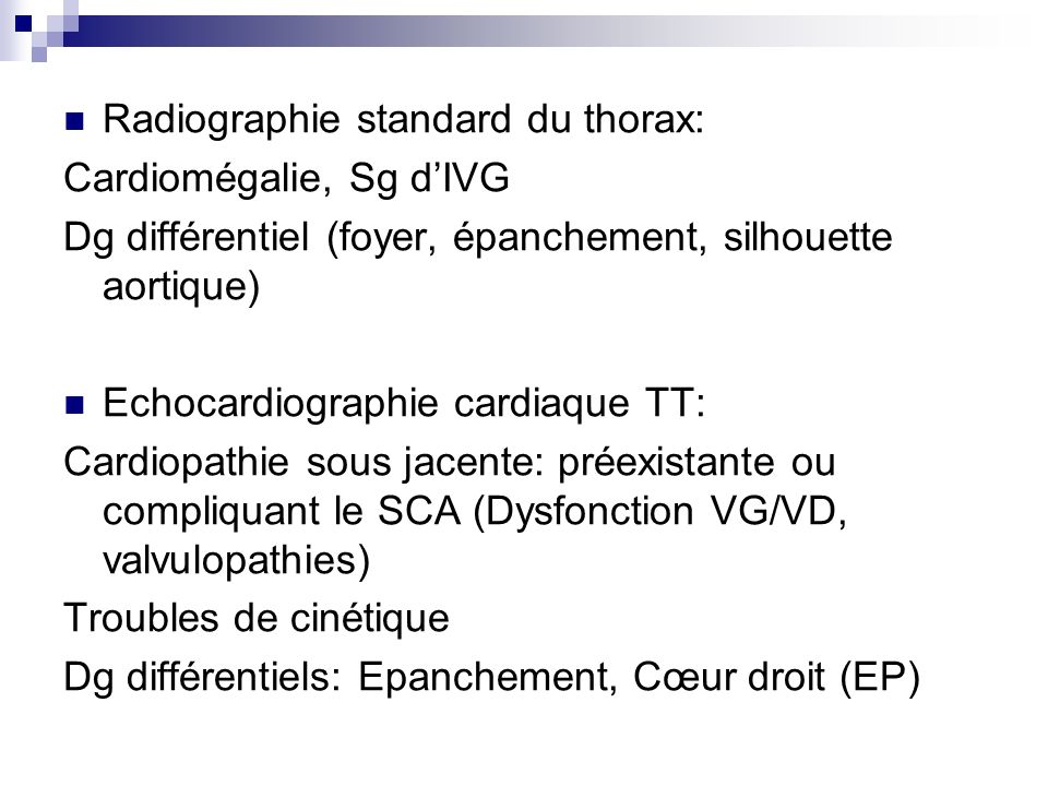 Radiographie standard du thorax: