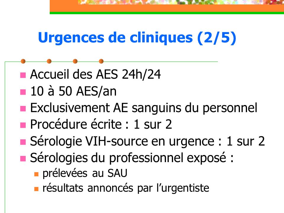 Urgences de cliniques (2/5)