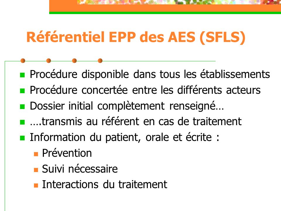 Référentiel EPP des AES (SFLS)