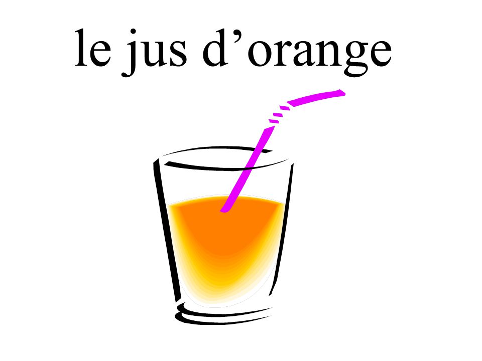le jus d’orange