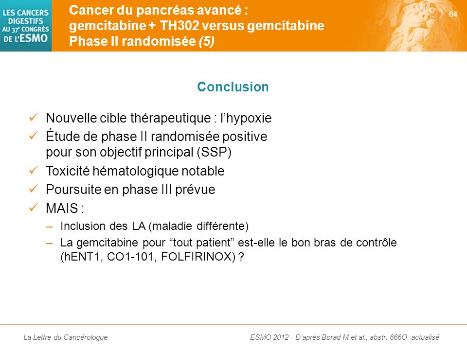Cancer du pancréas localement avancé Évaluation du FOLFIRINOX dans une étude multicentrique française de l’AGEO (1)