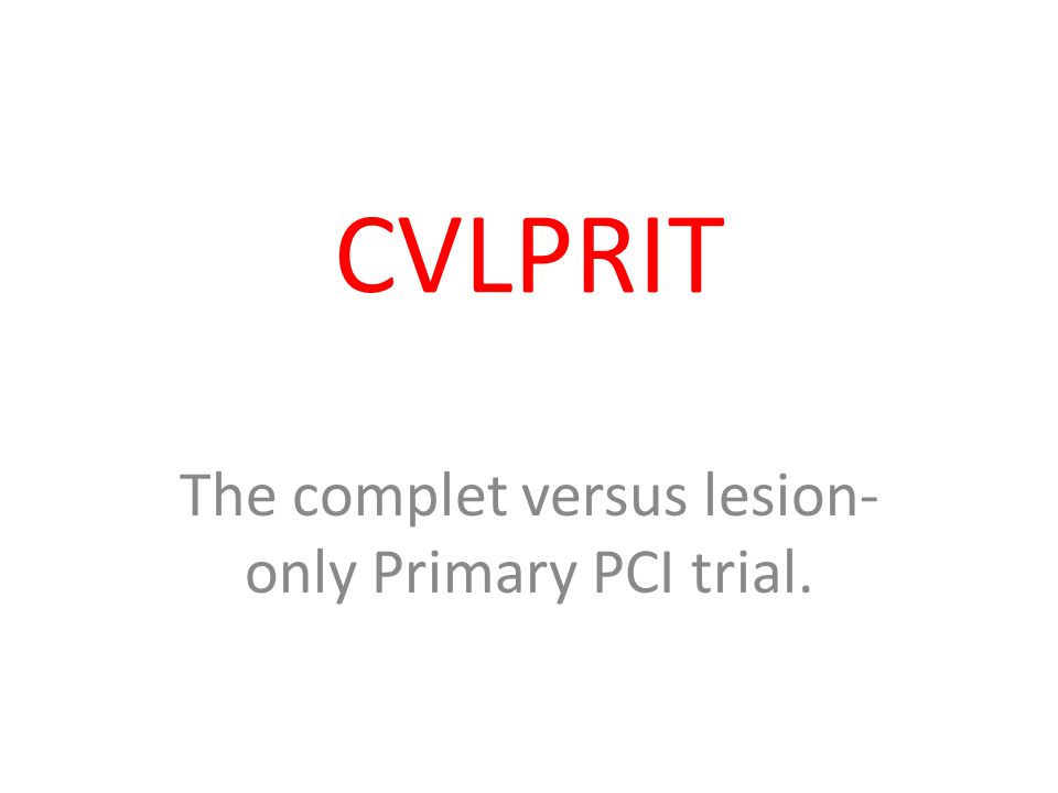 The complet versus lesion-only Primary PCI trial.